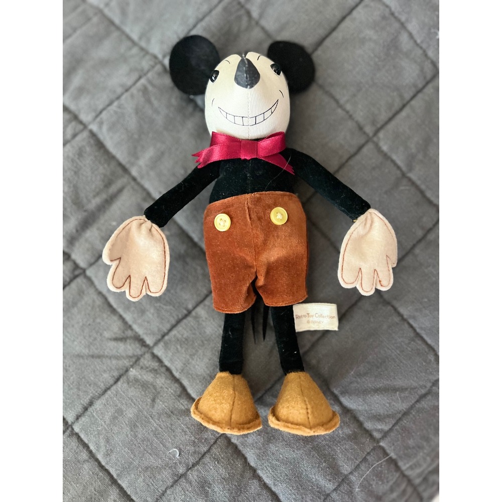 Disney Schylling Retro Toy Collection Mickey Mouse Plush Vintage Style Pie Eye
